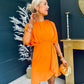 Jenna Batwing Mini Dress Blood Orange