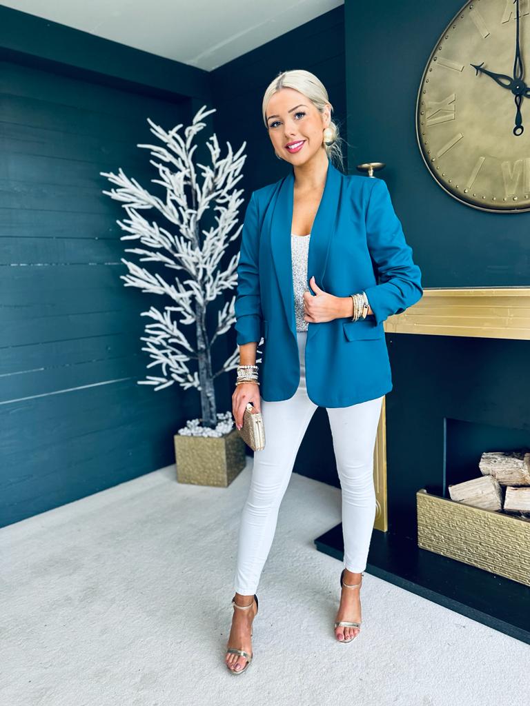Penny Casual Blazer Teal