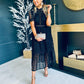Hilary Crochet Maxi Dress Black