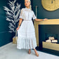 Hilary Crochet Maxi Dress White