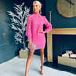 Bree Crochet Mini Dress Pink