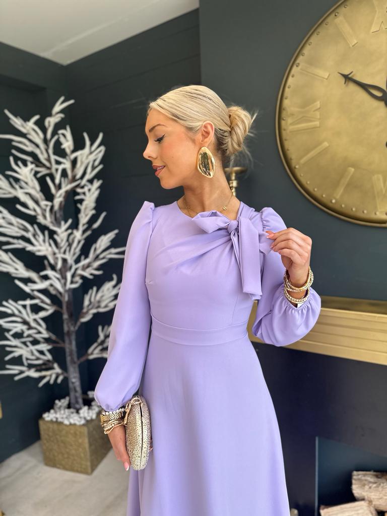 Lauren Detailed Occasion Dress Lilac