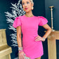 Hazel Puff Sleeve Mini Dress Pink