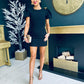 Hazel Puff Sleeve Mini Dress Black