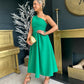 Ruth One Shoulder Occasion Dress Green