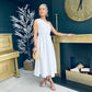 Tara One Shoulder Occasion Dress White