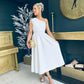 Tara One Shoulder Occasion Dress White