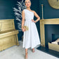 Tara One Shoulder Occasion Dress White