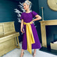 Charlotte Puff Shoulder Dress Violet