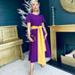 Charlotte Puff Shoulder Dress Violet