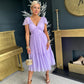 Delaney Occasion Midi Dress Lilac
