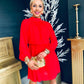 Lisa High Neck Mini Dress Red