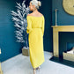 Hailey Pleated Midaxi Dress Daffodil
