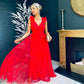 Marianne Tulle Maxi Dress Rouge