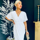Novah Sequin Midi Dress Off White