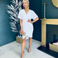 Novah Sequin Midi Dress Off White