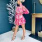 Sam Banded Mini Dress Tropical Pink