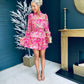 Sam Banded Mini Dress Tropical Pink