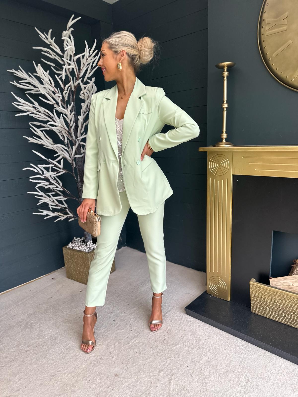 Lucy Double Breasted Suit Mint