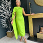 Hudson Cape Detail Occasion Dress Electric Green