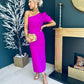 Rachel One Shoulder Occasion Midi Dress Orchid Pre Order 4 May