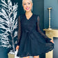 Stephanie Embellished Mini Dress Black