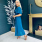 Fiadh Pleated Midi Dress Teal