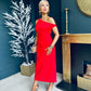 Darla Asymmetric Occasion Dress Rouge