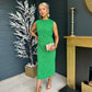 Maire Occasion Midi Dress Emerald