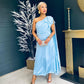 Kate Detailed Occasion Dress Powder Blue
