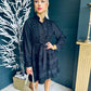 Beckie Crochet Mini Dress Black