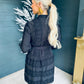 Beckie Crochet Mini Dress Black