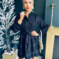 Beckie Crochet Mini Dress Black