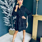 Beckie Crochet Mini Dress Black