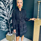 Beckie Crochet Mini Dress Black