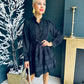 Beckie Crochet Mini Dress Black