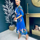 Dolores Pleated Midi Dress Royal Pre Order 1 May