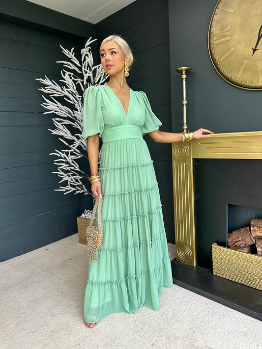 Tracy Occasion Maxi Dress Green