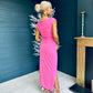 Gigi Gathered Maxi Dress Pink