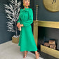 Lauren Detailed Occasion Dress Emerald