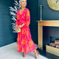 Trasa Banded Midi Dress Orange / Pink