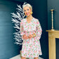Perri Pleated Mini Dress Floral Blush