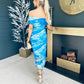 Nicola Bardot Mesh Midi Dress Blue