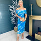 Nicola Bardot Mesh Midi Dress Blue