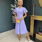 Shirley Frill Sleeve Midi Dress Lilac