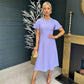 Shirley Frill Sleeve Midi Dress Lilac
