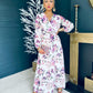 Kathryn Floral Print Maxi Dress Lilac