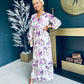Kathryn Floral Print Maxi Dress Lilac