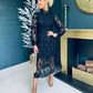 Briana Crochet Detail Dress Black