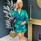 Imogen Ruched Mini Dress Green